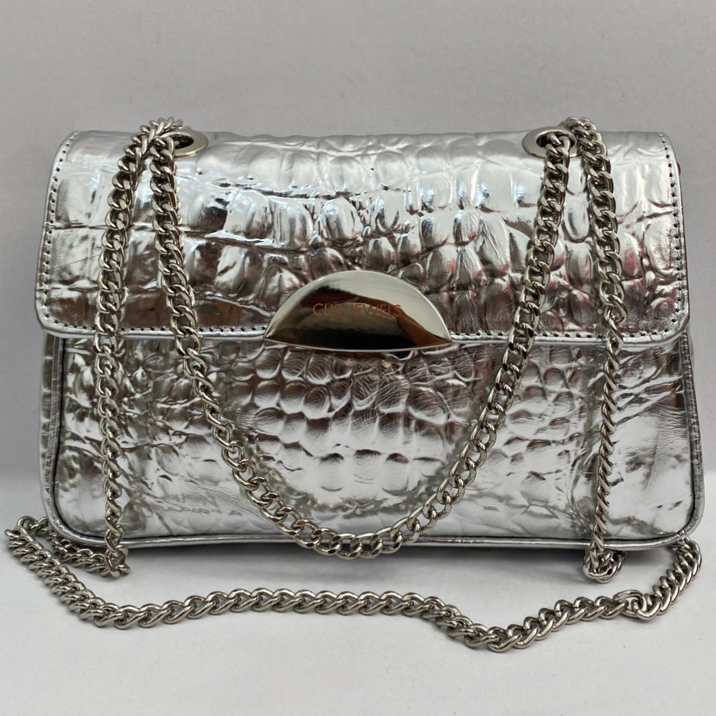 NEIRA MINI (silver croco genuine leather)