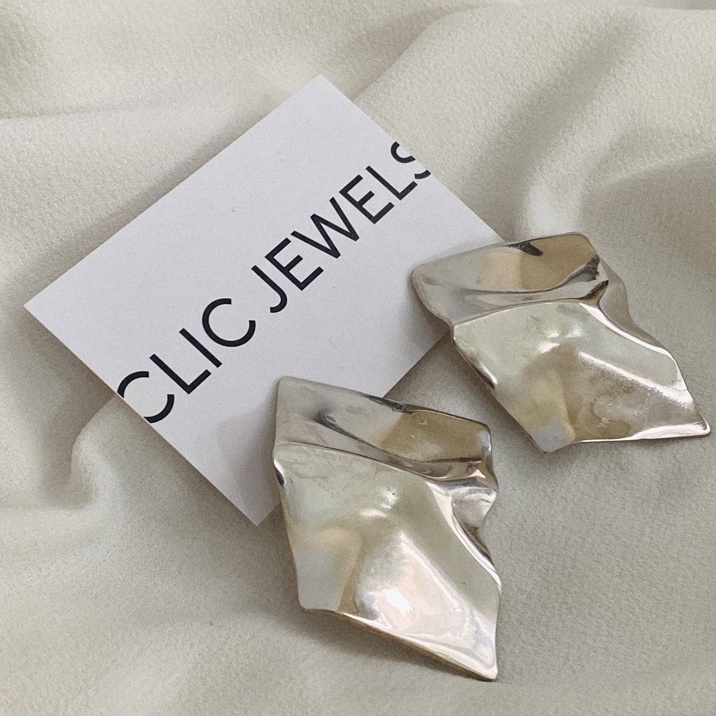 RIPPED SILVER EARRINGS