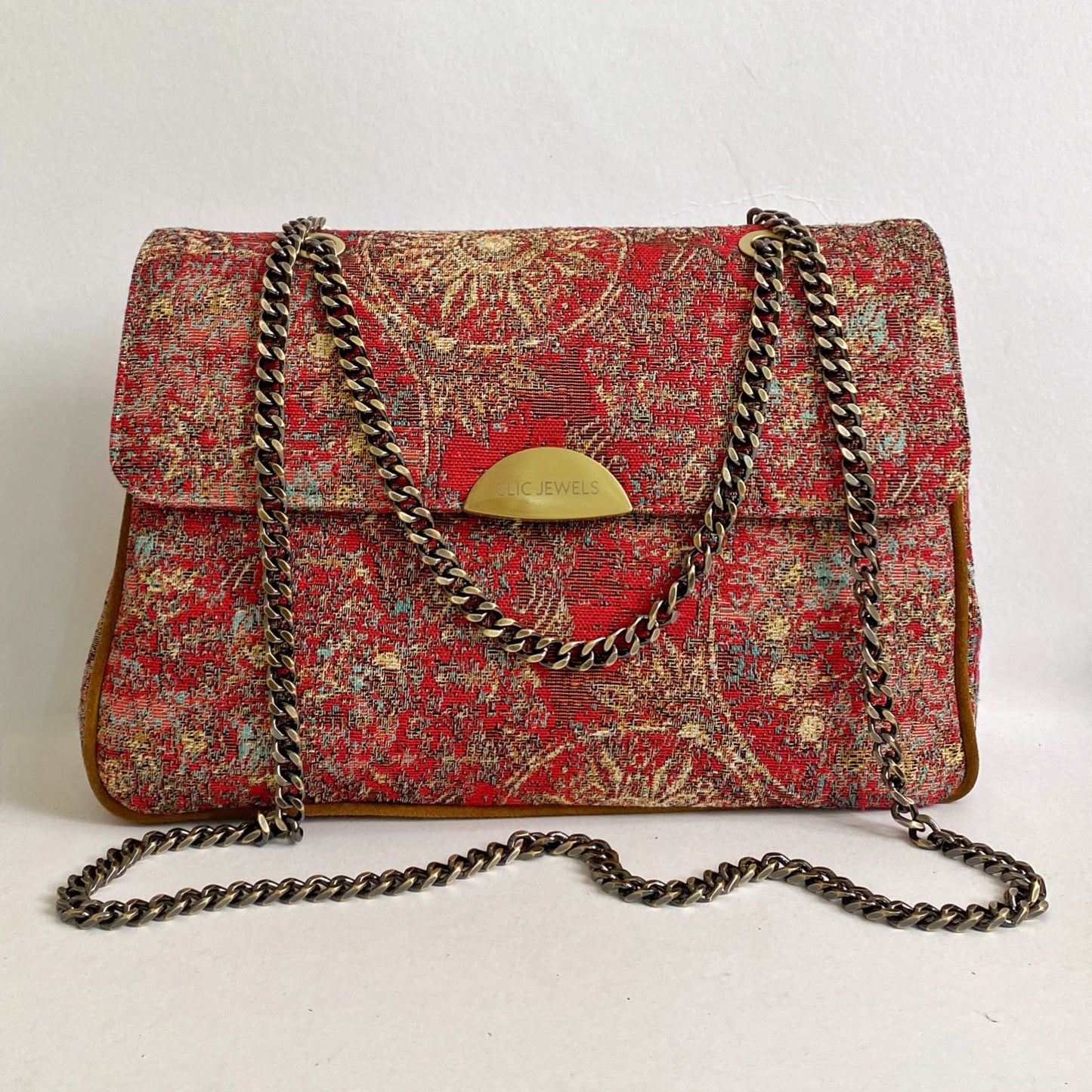 NEIRA LARGE (red boho fabric)