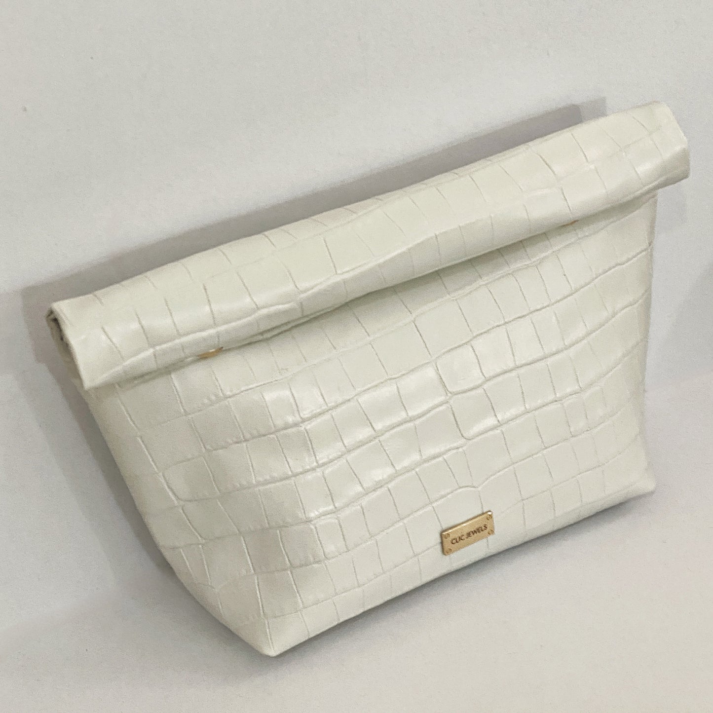 ALEX LUNCHBAG (white croco genuine leather)
