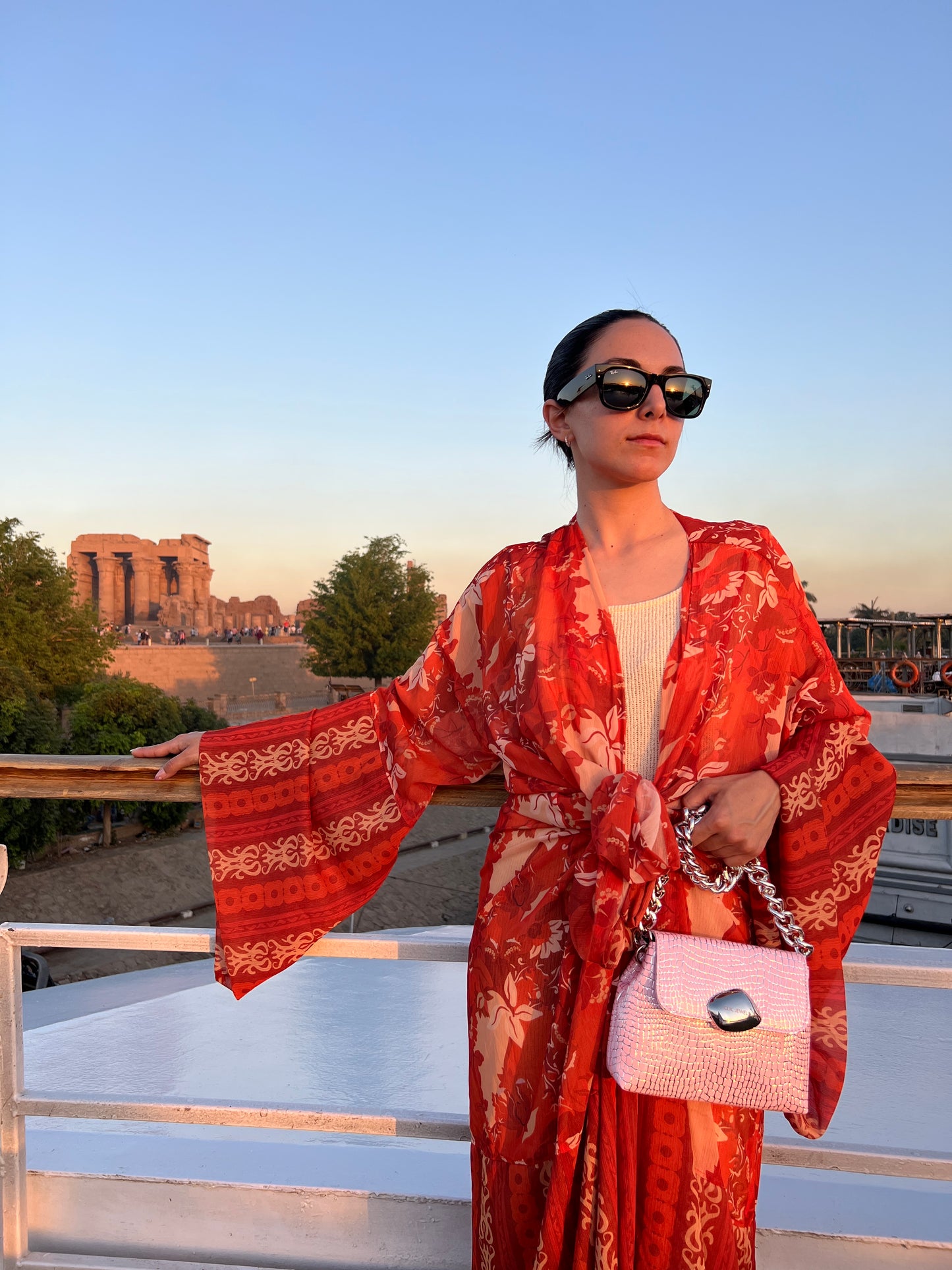MAYA MINIBAG (pink eco croco with silver details)
