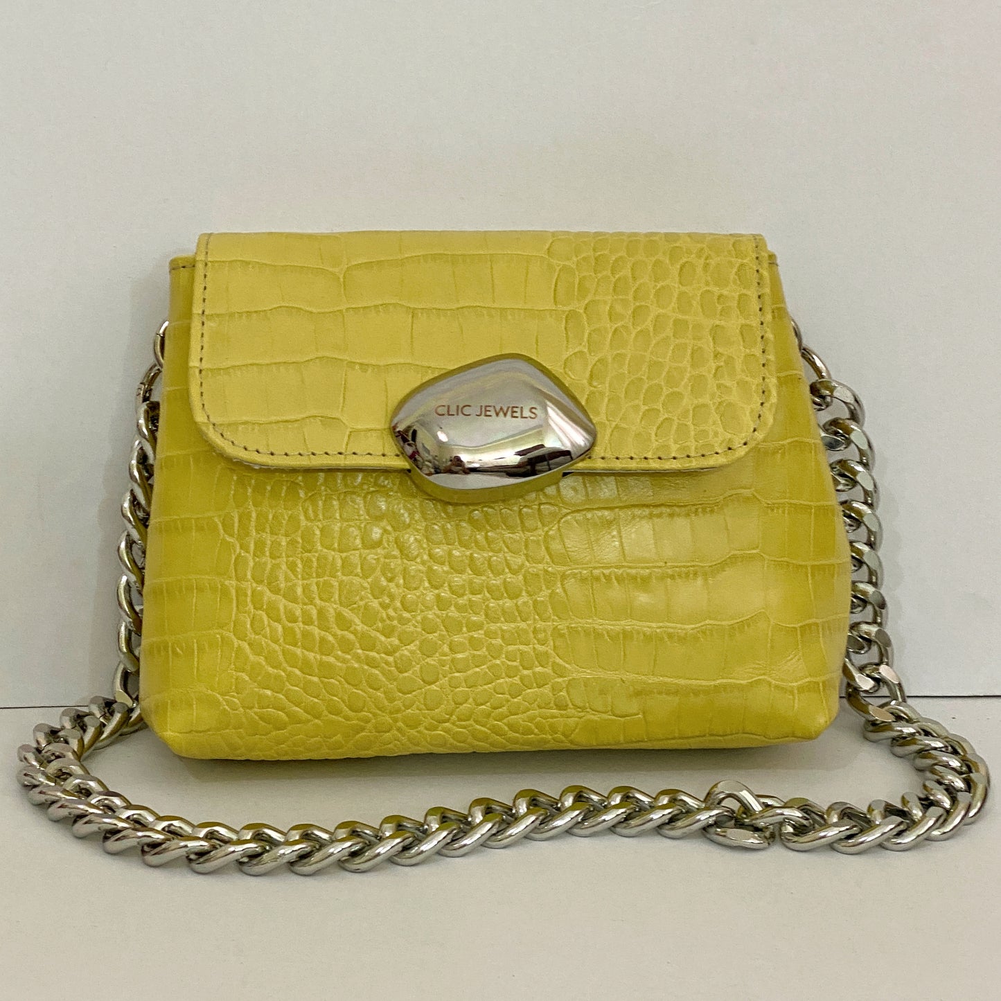 MAYA MINIBAG (yellow croco genuine leather)