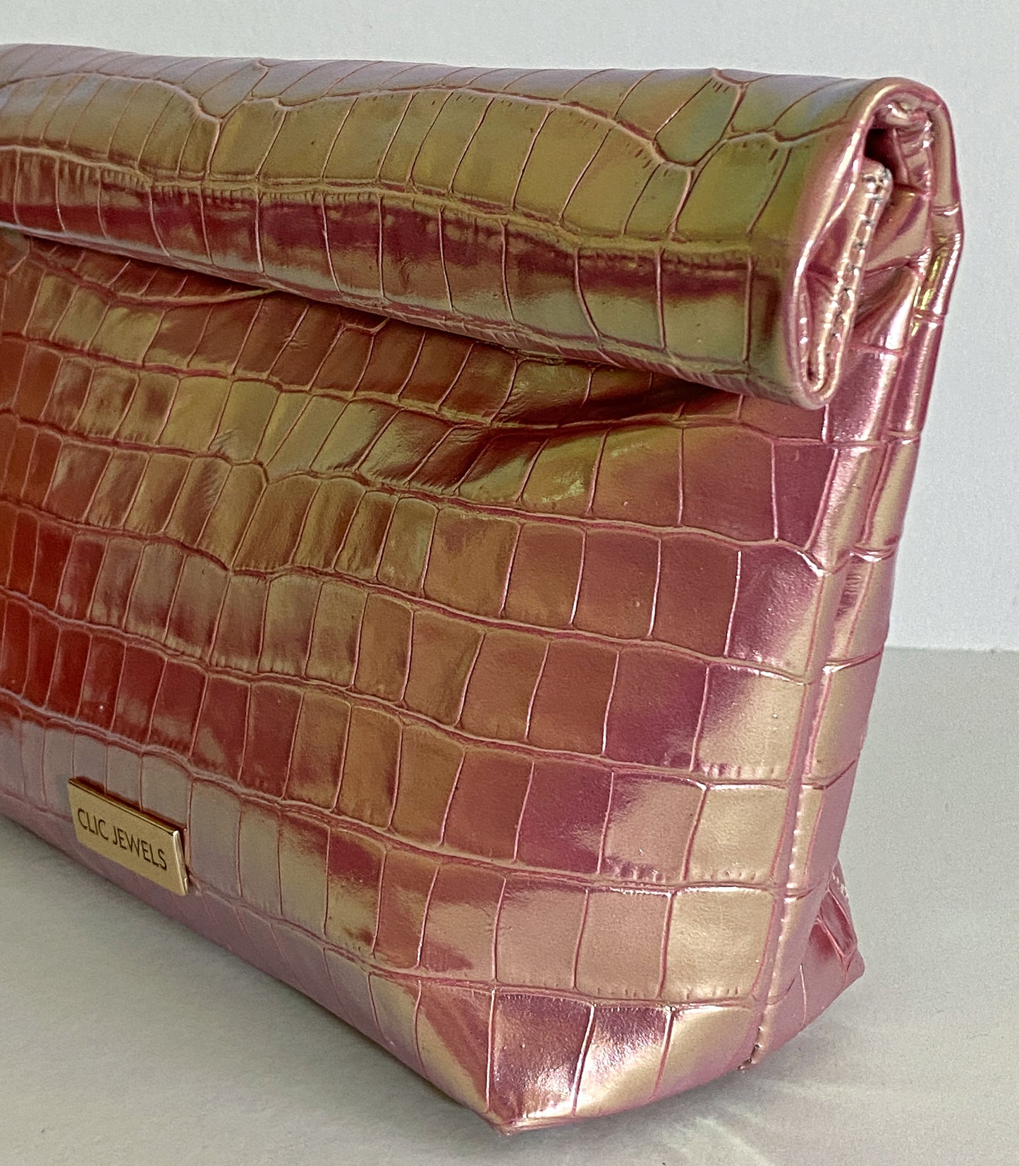 ALEX LUNCHBAG (pink metallic genuine leather)