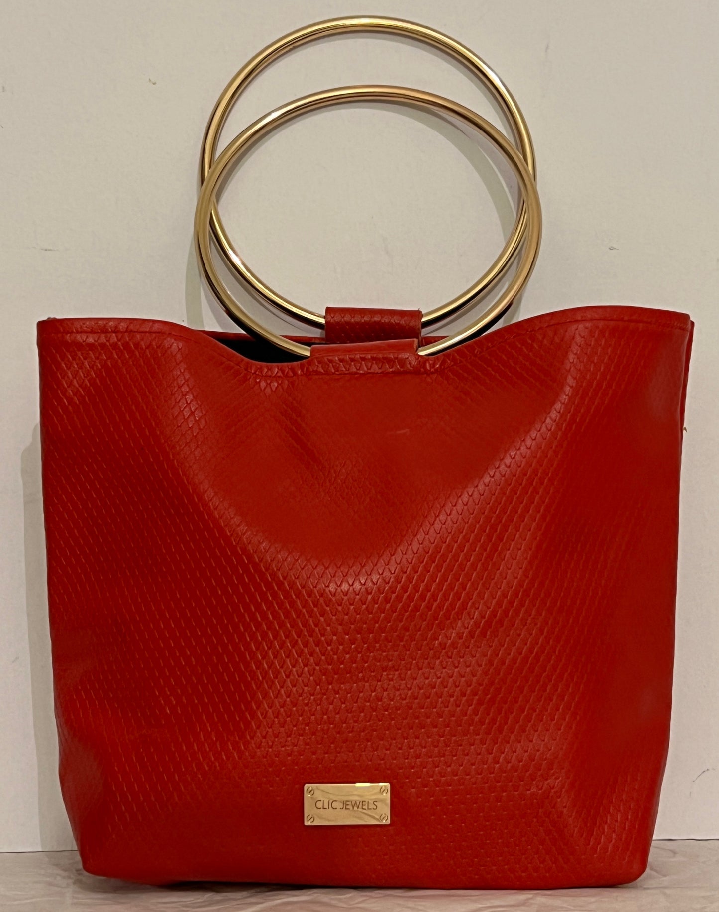 Handbag (red genuine leather)