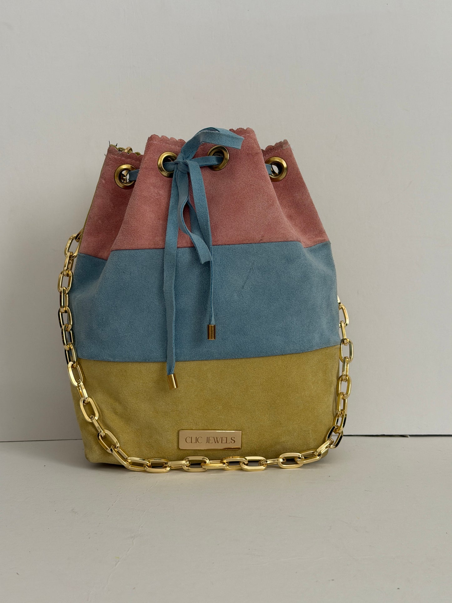 MINIBUCKETBAG (archive piece SS18 suede genuine leather combo)