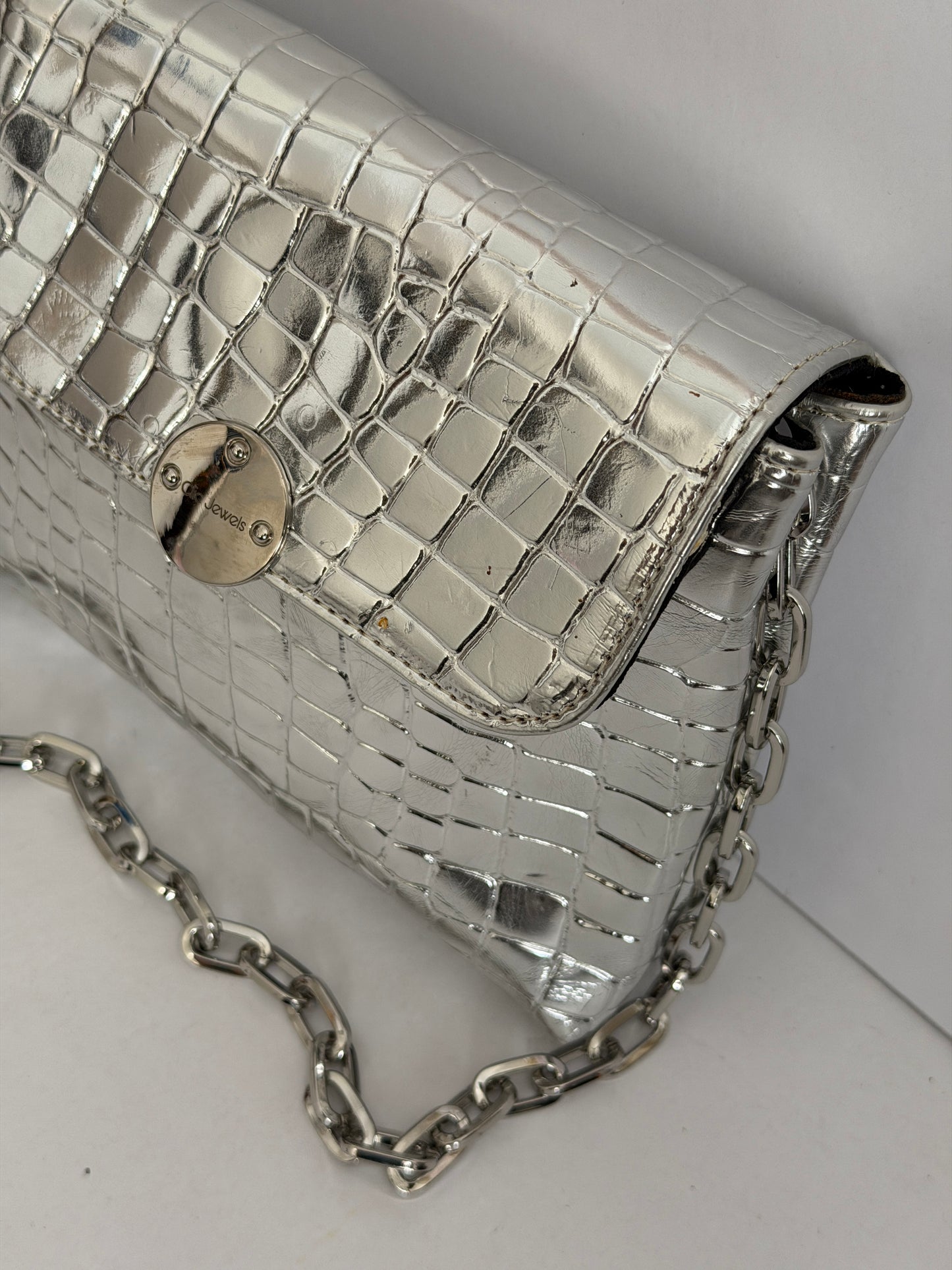 MAYA MINIBAG (silver croco eco leather)
