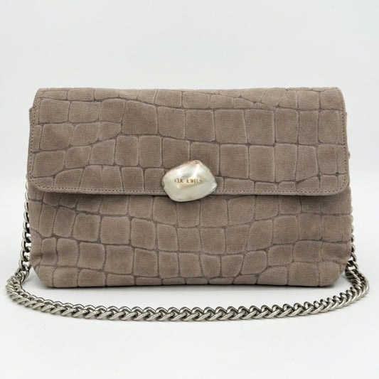 CIARA LARGE (grey croco suede genuine leather)