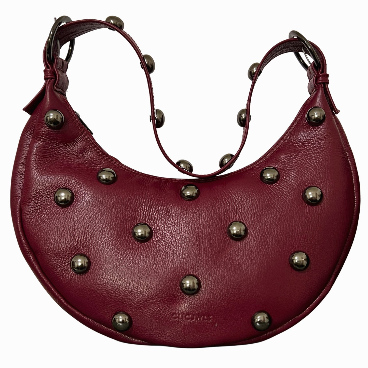 STUDS BIG HALFMOON (bordeaux dolaro genuine leather)