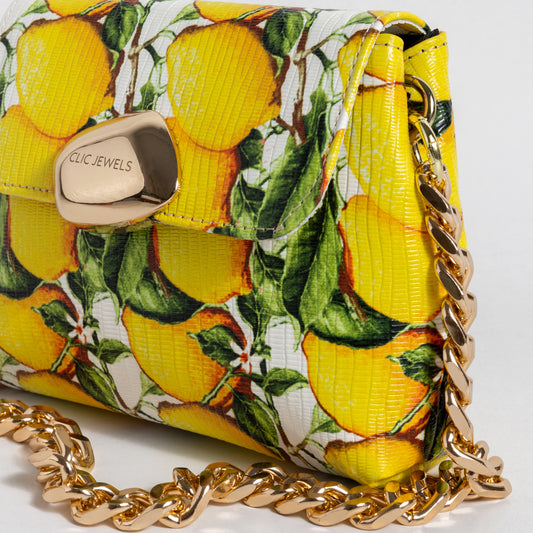 MAYA MINIBAG (lemons print genuine leather)