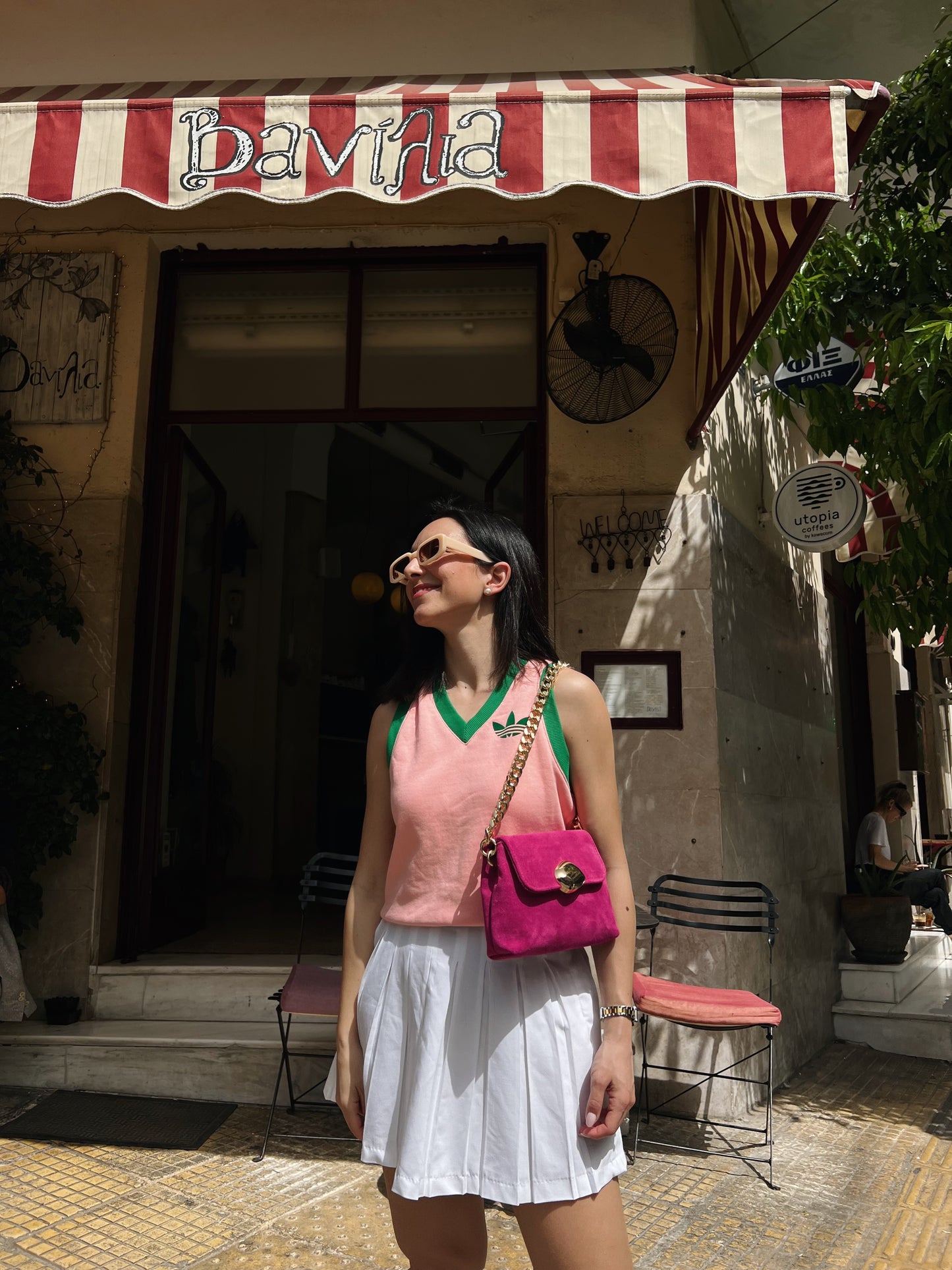 MAYA MINIBAG (hot pink suede genuine leather)