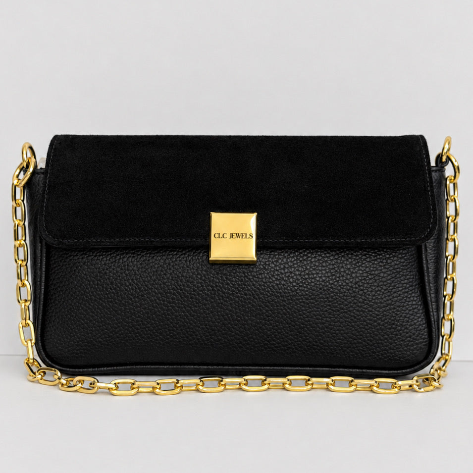 NEIRA MEDIUM (black combo genuine leather)