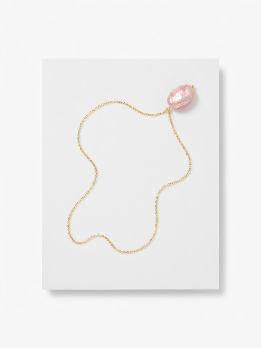 WAIST CHAIN GOLD WITH PINK SHELL (αλυσίδα μέσης)