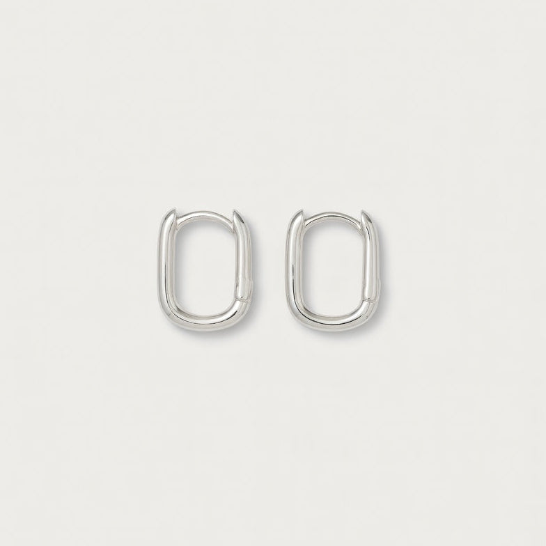 SILVER HUGGIES SQUARE 925 (ζευγάρι)