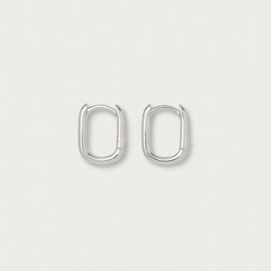 SILVER HUGGIES SQUARE 925 (ζευγάρι)