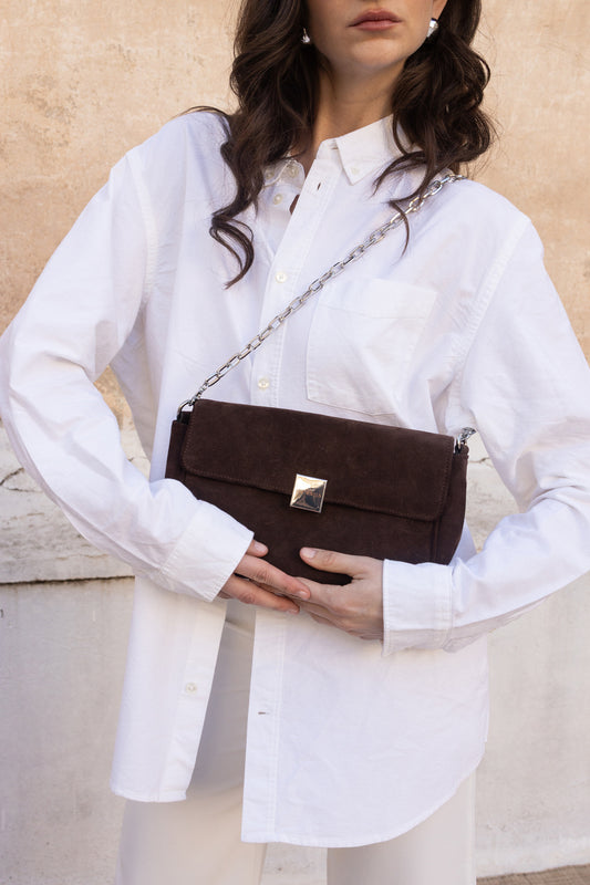 NEIRA MEDIUM (brown suede genuine leather)