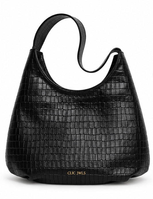 CANDY XL (black croco genuine leather)
