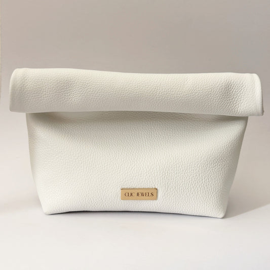 ALEX LUNCHBAG (white dolaro genuine leather)