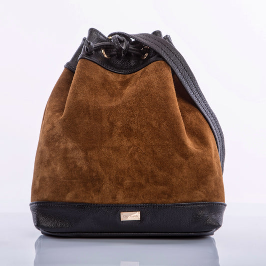 BUCKETBAG (two genuine leather combo/ένα λουρί)