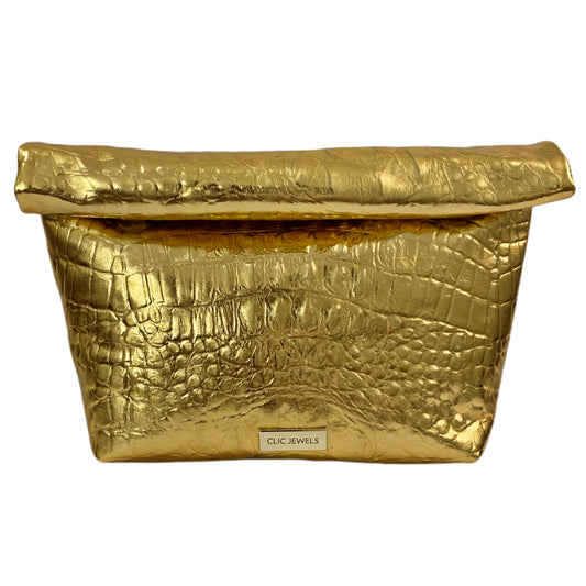 ALEX LUNCHBAG (gold croco genuine leather)