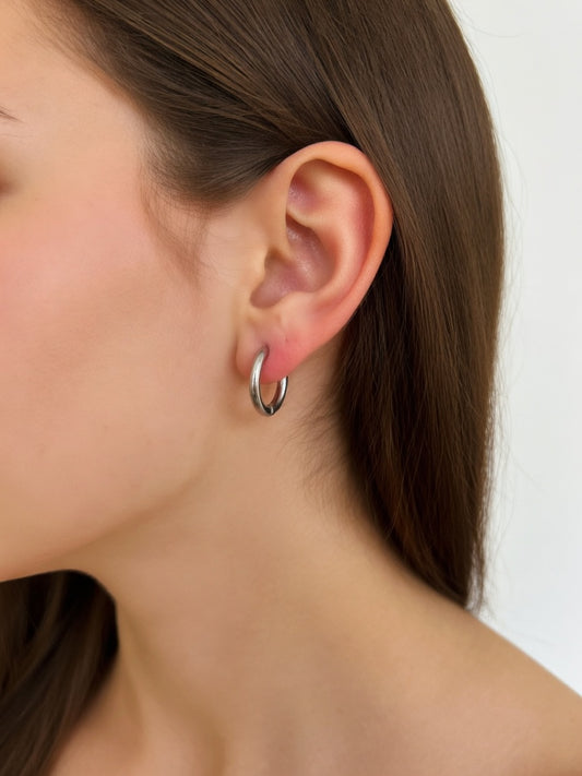SILVER HOOPS