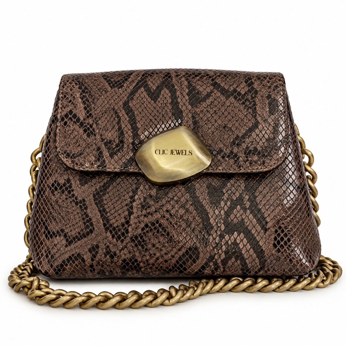 MAYA MINIBAG (brown snake print)