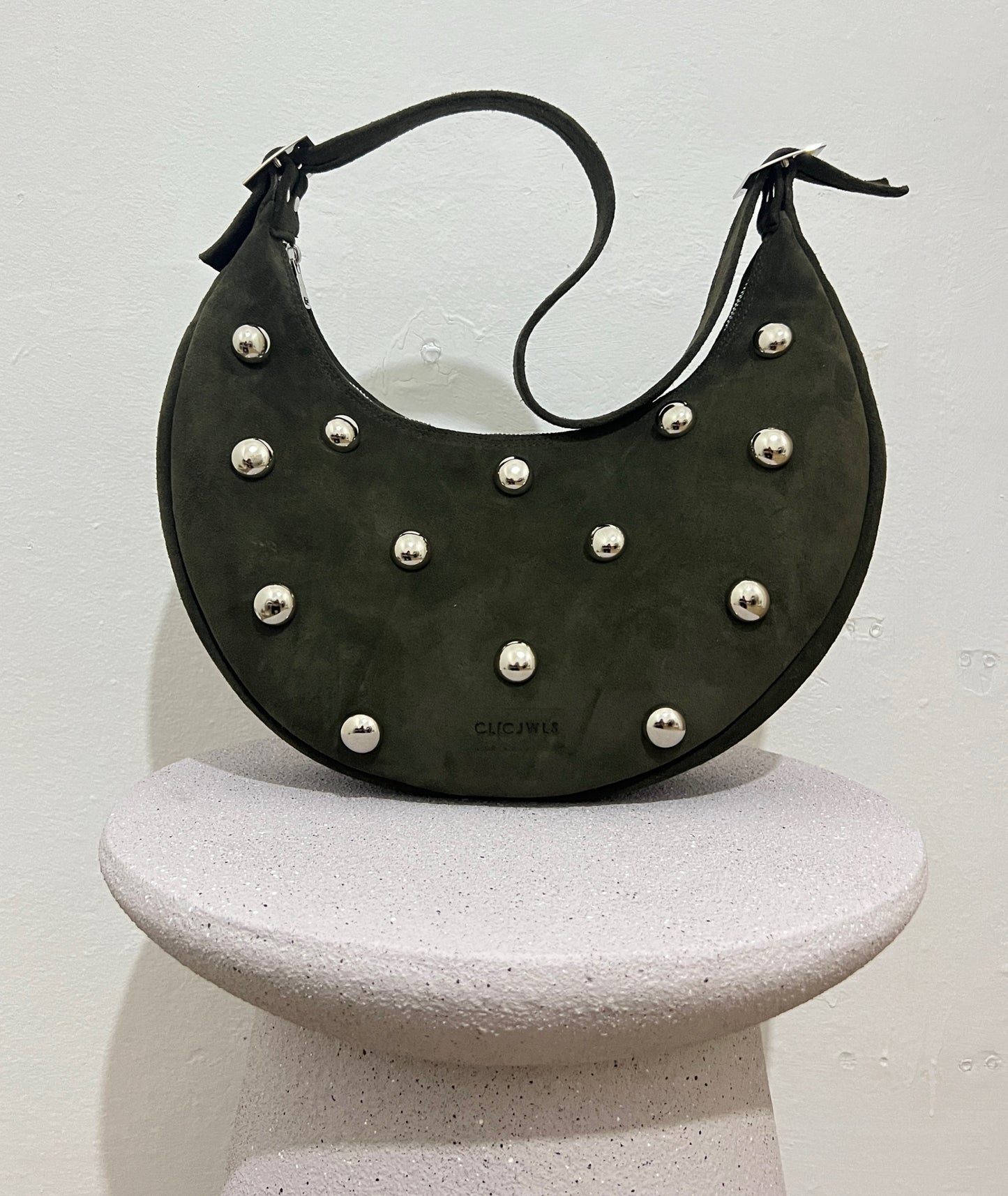 BIG HALFMOON (khaki suede genuine leather)