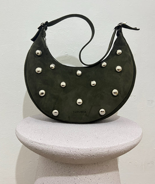 BIG HALFMOON (khaki suede genuine leather)