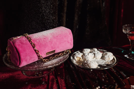 BARREL BAG (bubblegum pink velvet)