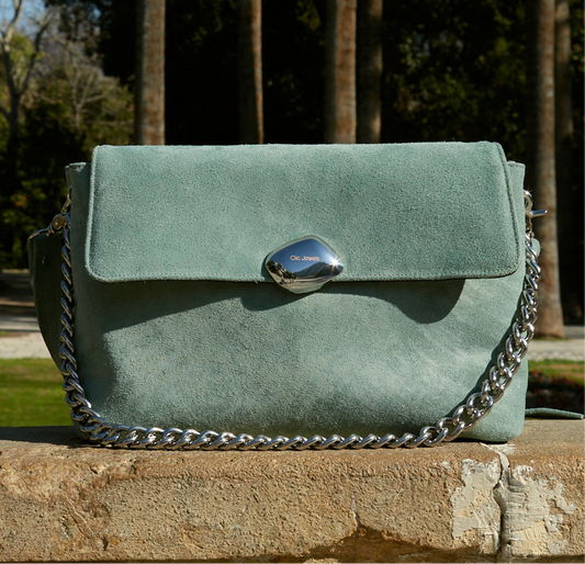 CIARA LARGE (mint suede genuine leather)