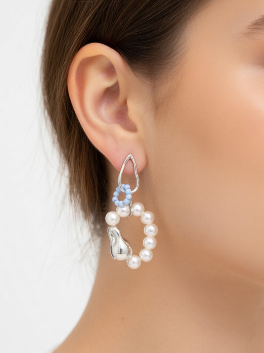DROPS WITH BABY BLUE DETAIL (ζευγάρι)