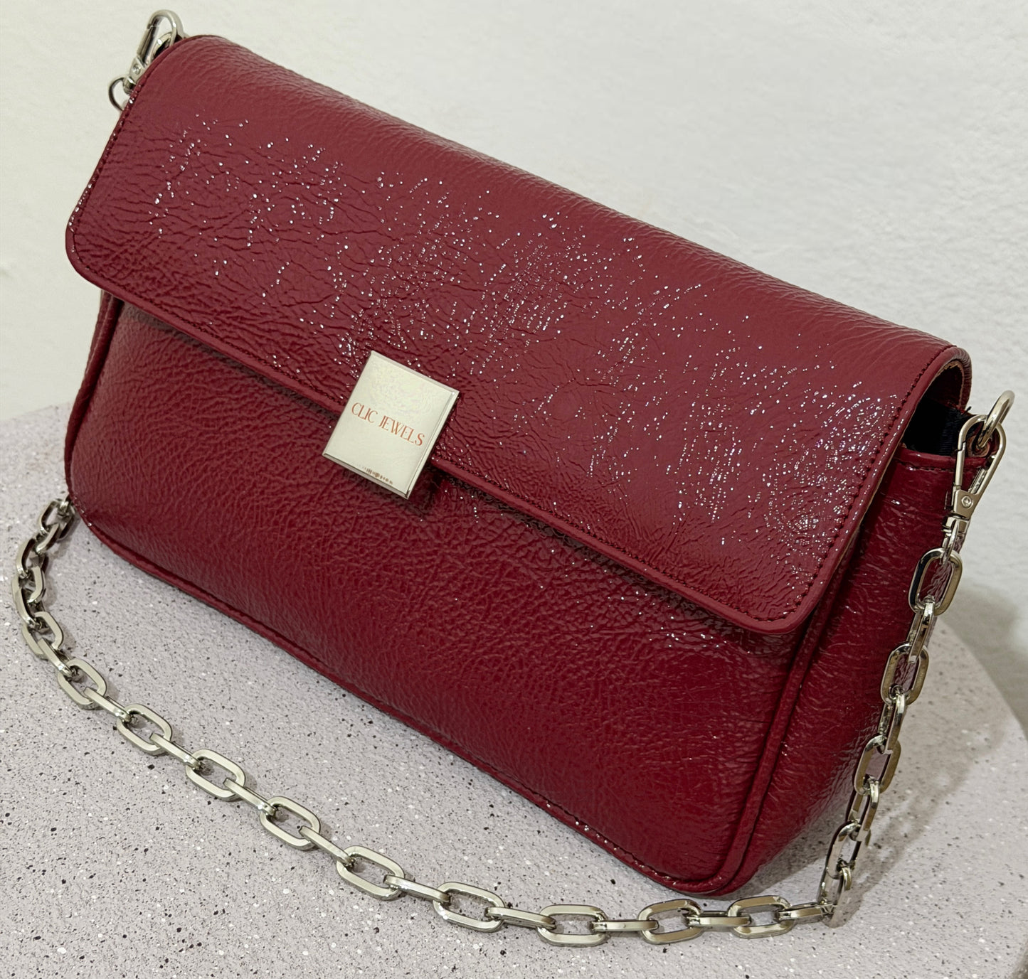 NEIRA MEDIUM (bordeaux liquid genuine leather)