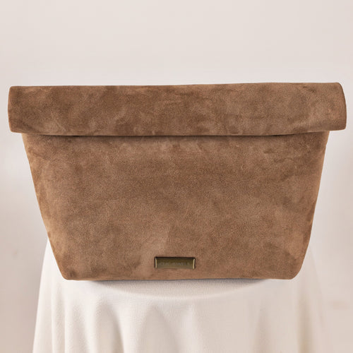 ALEX LUNCHBAG (mocha suede genuine leather)