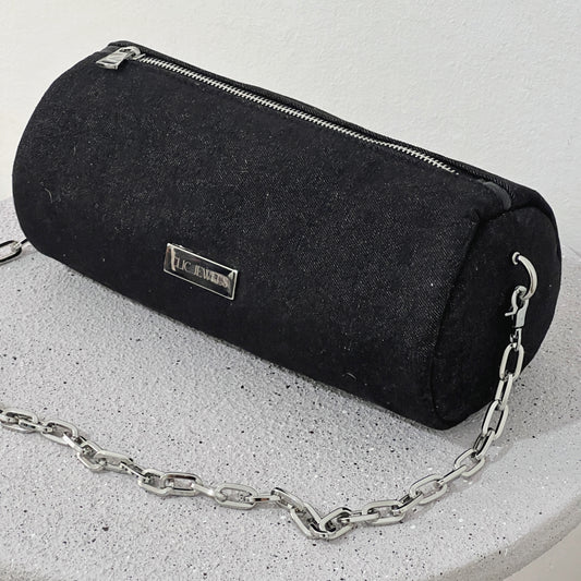 Barrel Bag (black denim washed)