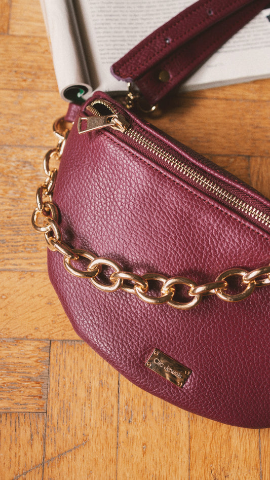 ALYSSA BELTBAG (bordeaux dolaro genuine leather-το μεγάλο μέγεθος είναι διαθέσιμο στα ready to ship)