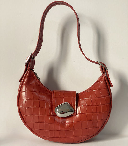 AURORA (ruby red croco genuine leather)