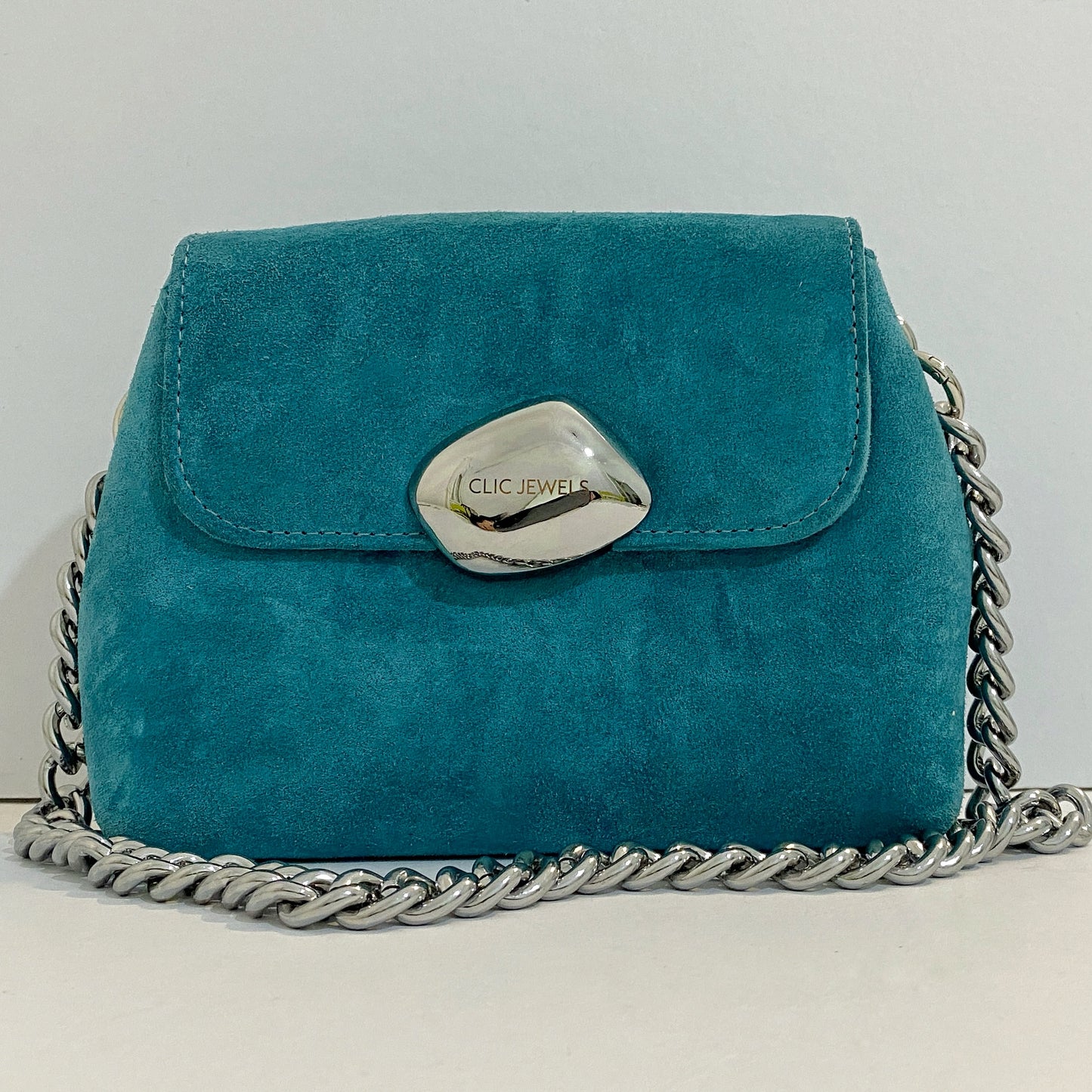 MAYA MINIBAG (turquoise suede genuine leather)