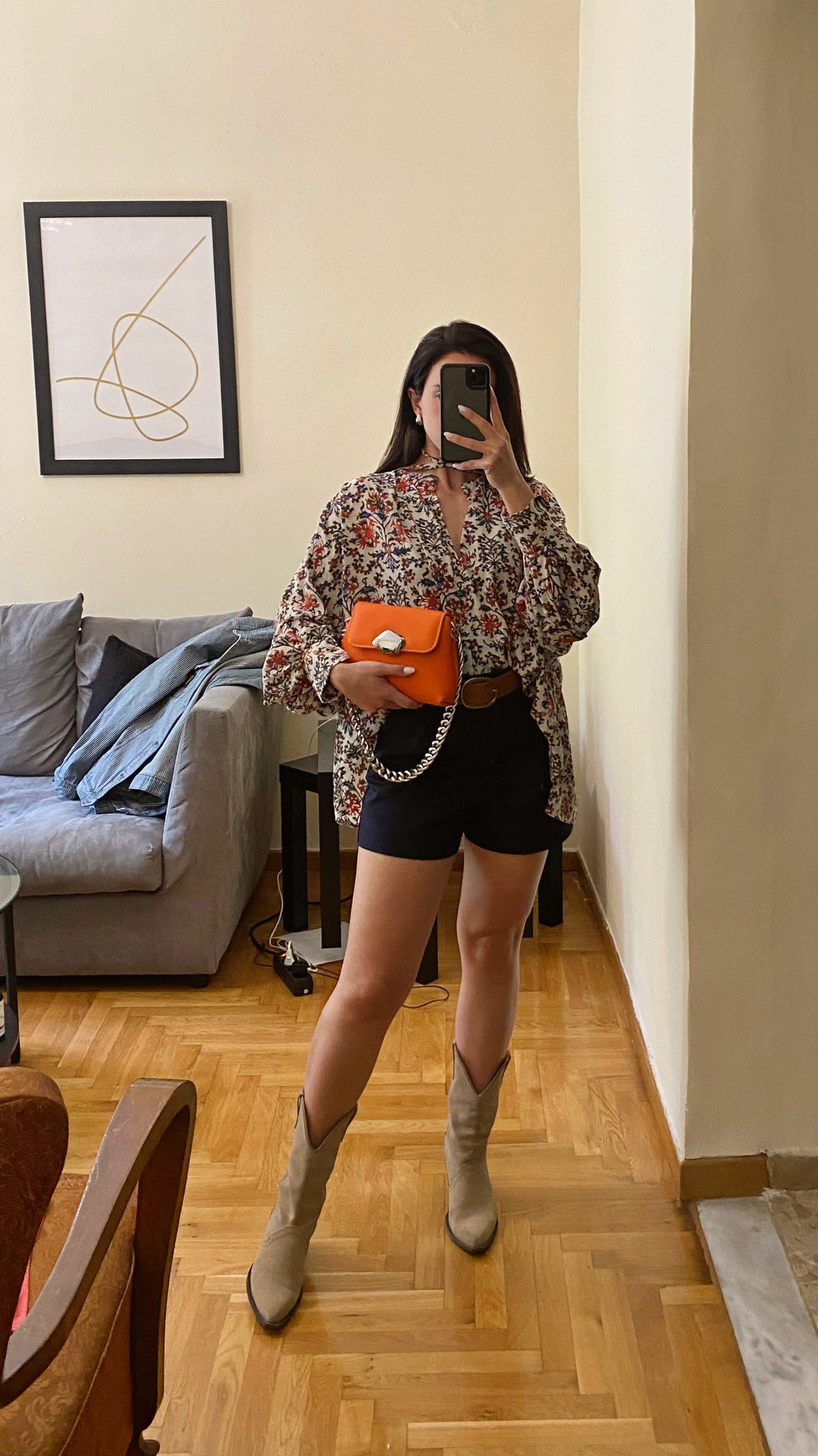 MAYA MINIBAG (orange dolaro genuine leather)