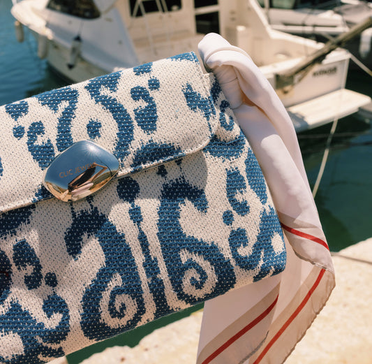 DONNA MEDIUM (blue boho fabric)