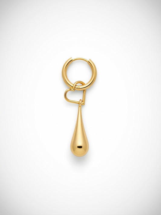 GOLD DROP HEART PENDANT (τεμάχιο)