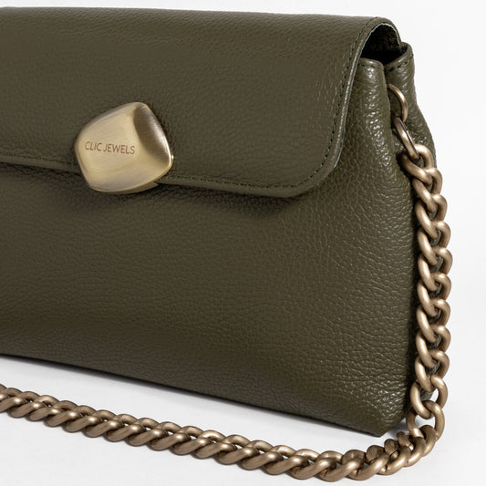 DONNA MEDIUM (olive green dolaro genuine leather)