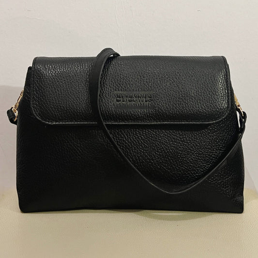 DONNA MEDIUM / minimal (black dolaro genuine leather)