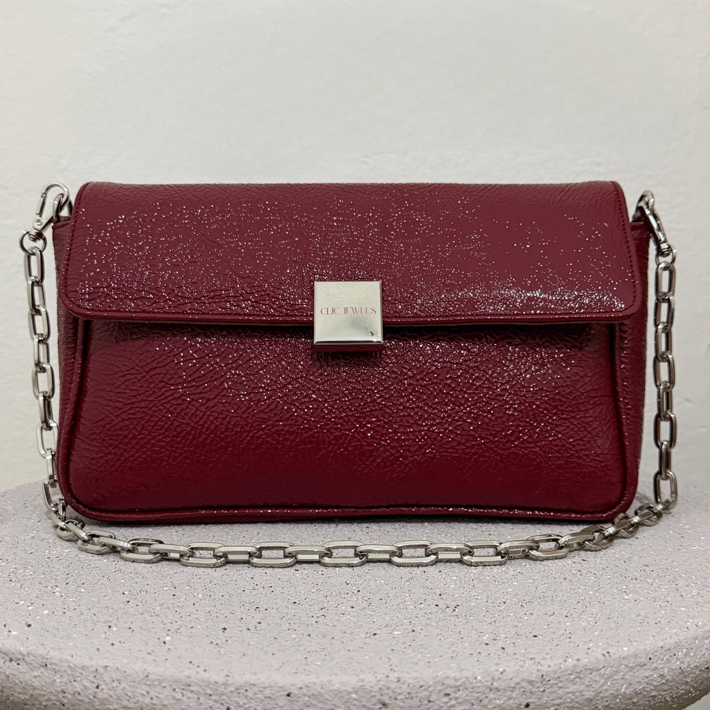 NEIRA MEDIUM (bordeaux liquid genuine leather)