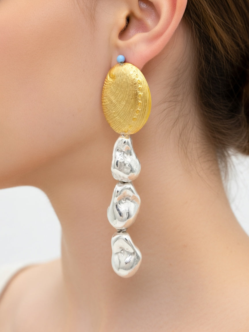 BOLD & YELLOW EARRINGS (ζευγάρι)