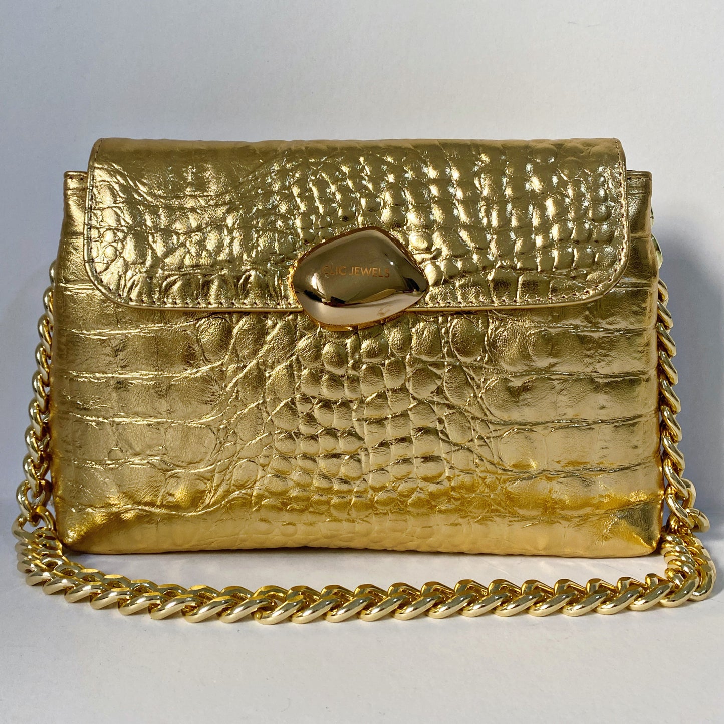 DONNA MEDIUM (gold croco genuine leather)
