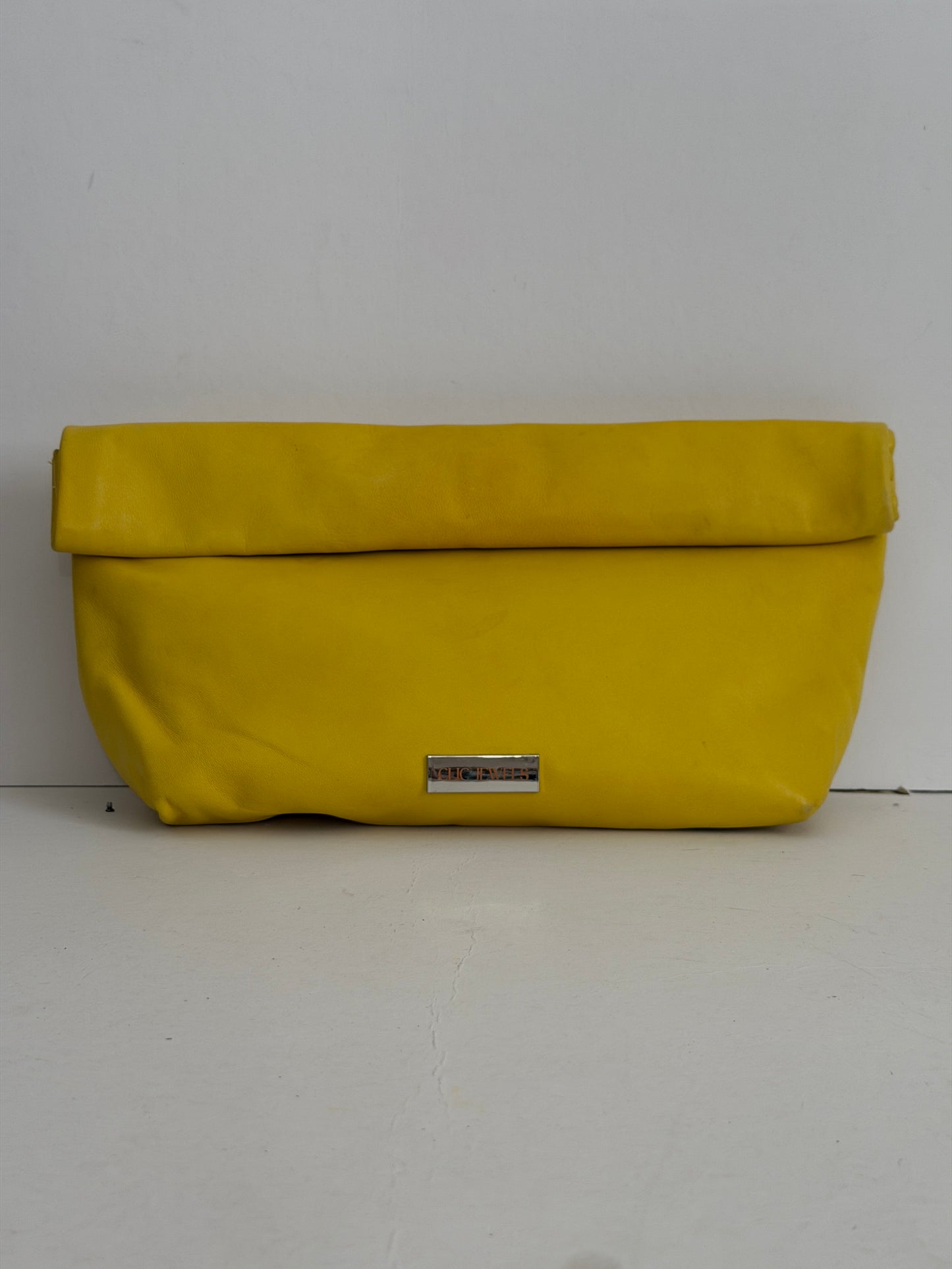 LUNCHBAG (yellow smooth genuine leather)