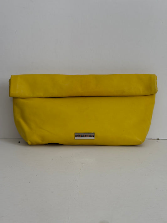 LUNCHBAG (yellow smooth genuine leather)