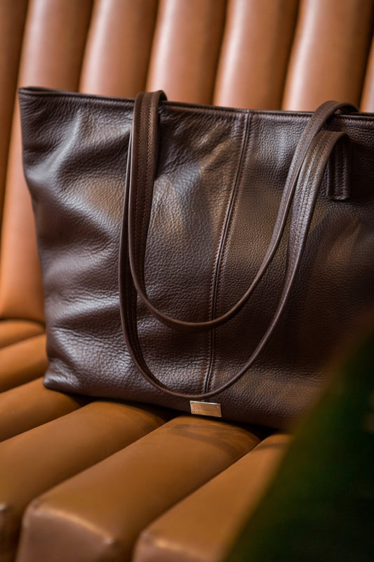 CLASSIC TOTEBAG (dark brown dolaro genuine leather)