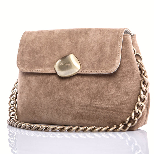 DONNA MEDIUM (mocha suede genuine leather)