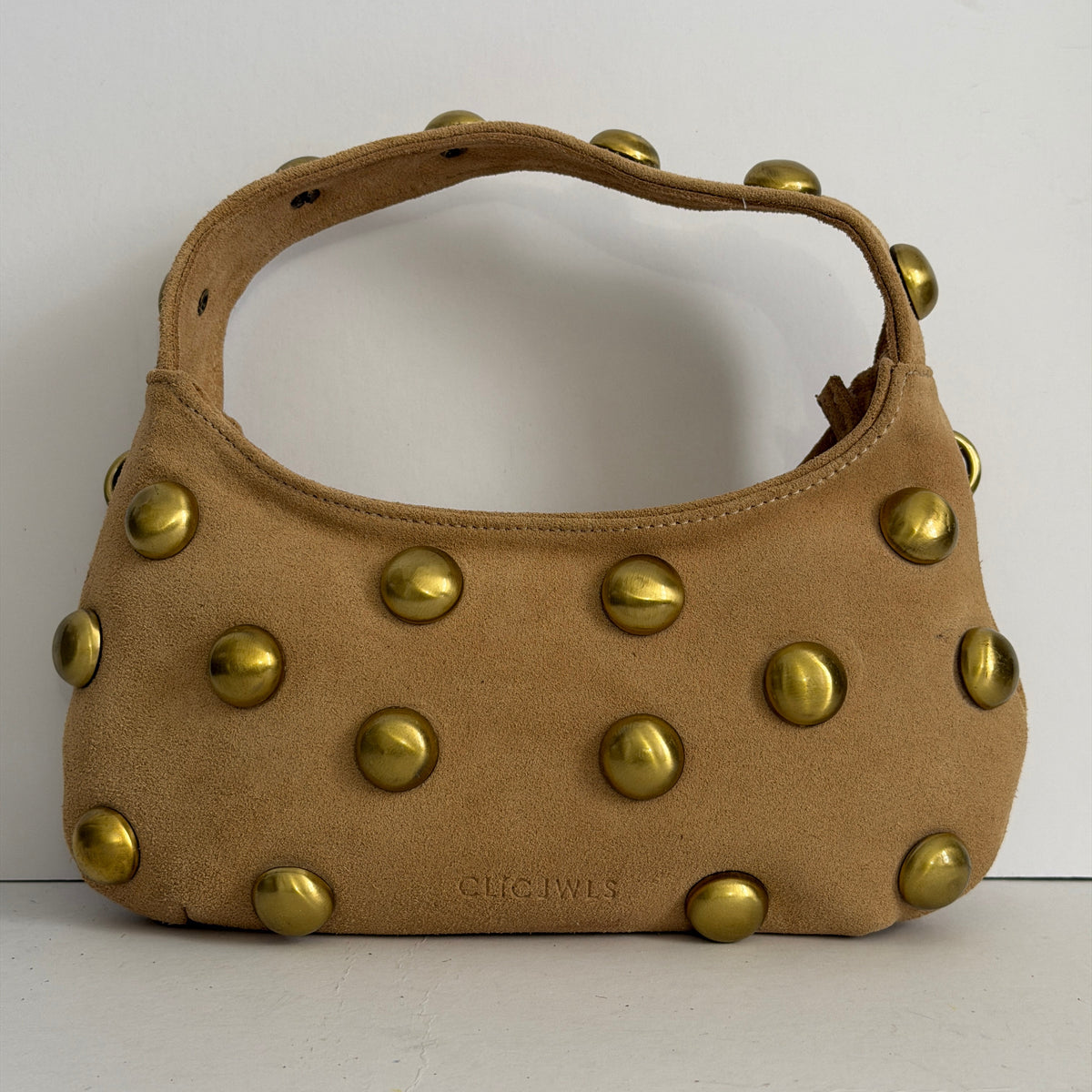 CANDY MINI STUDS (mocha suede genuine leather)