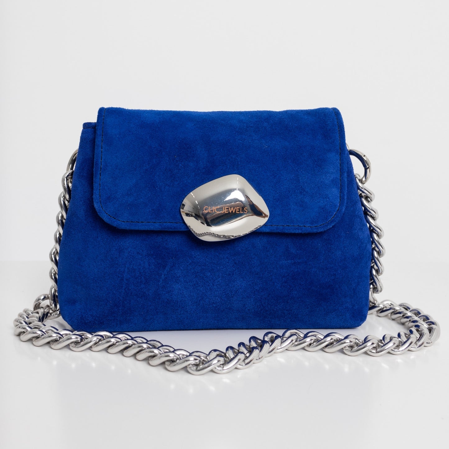 MAYA MINIBAG (electric blue suede genuine leather)